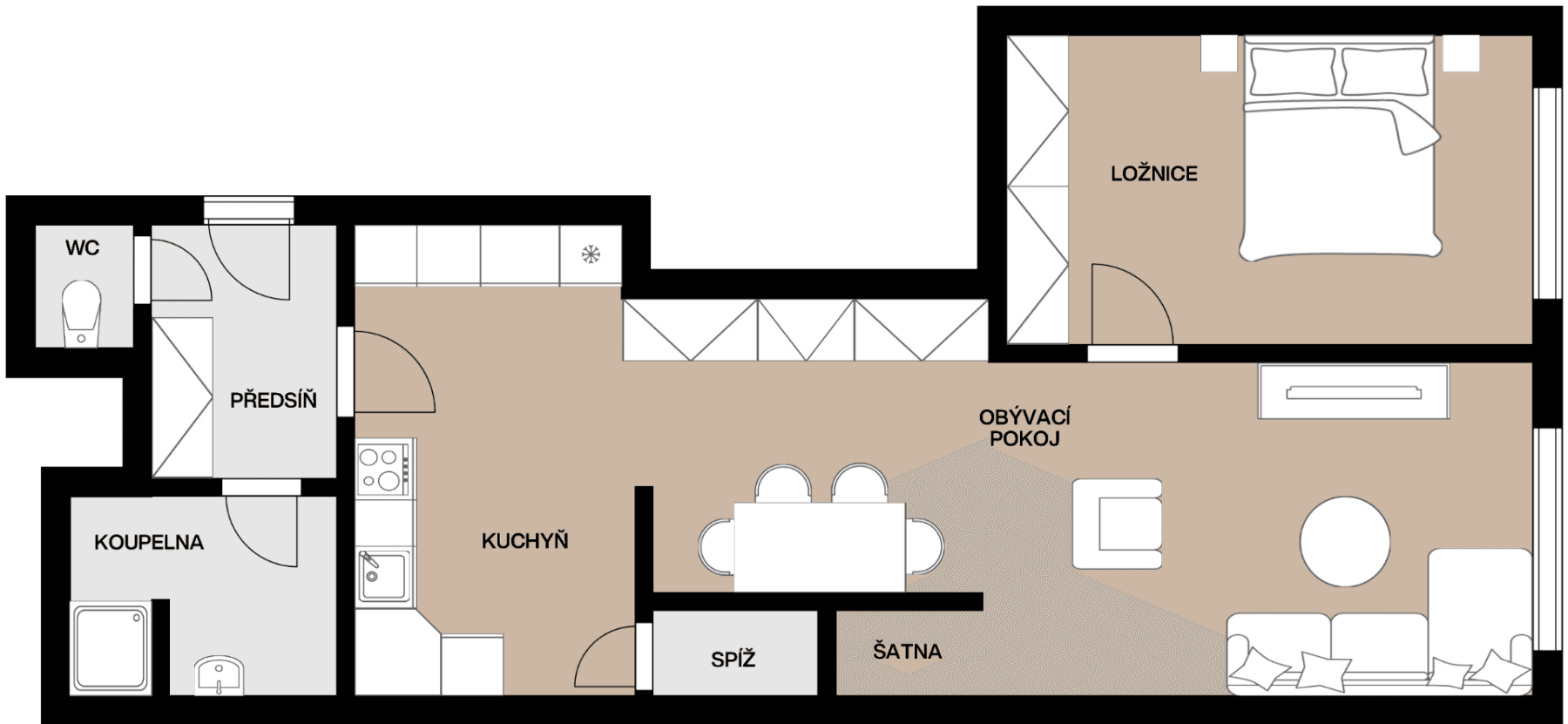 Prodej bytu 2+kk 58 m², Řešovská, Praha, Praha Prodej bytu 2+kk 58 m², Řešovská, Praha, Praha
