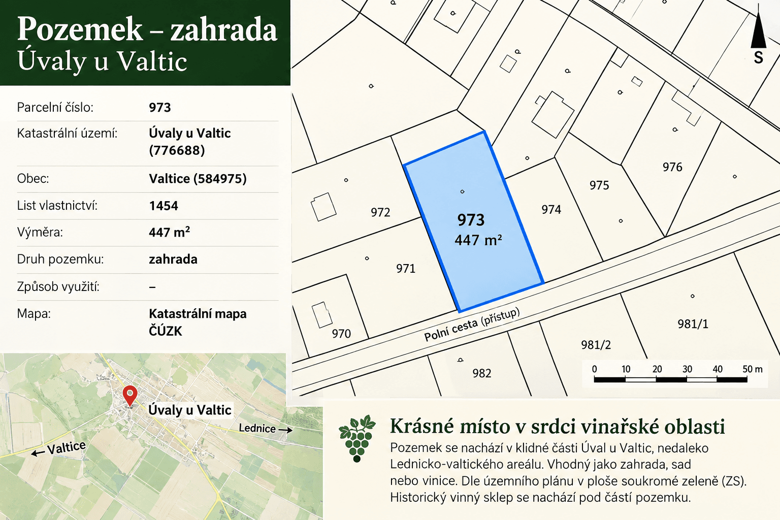 Prodej pozemku 447 m², Valtice, Jihomoravský kraj Prodej pozemku 447 m², Valtice, Jihomoravský kraj