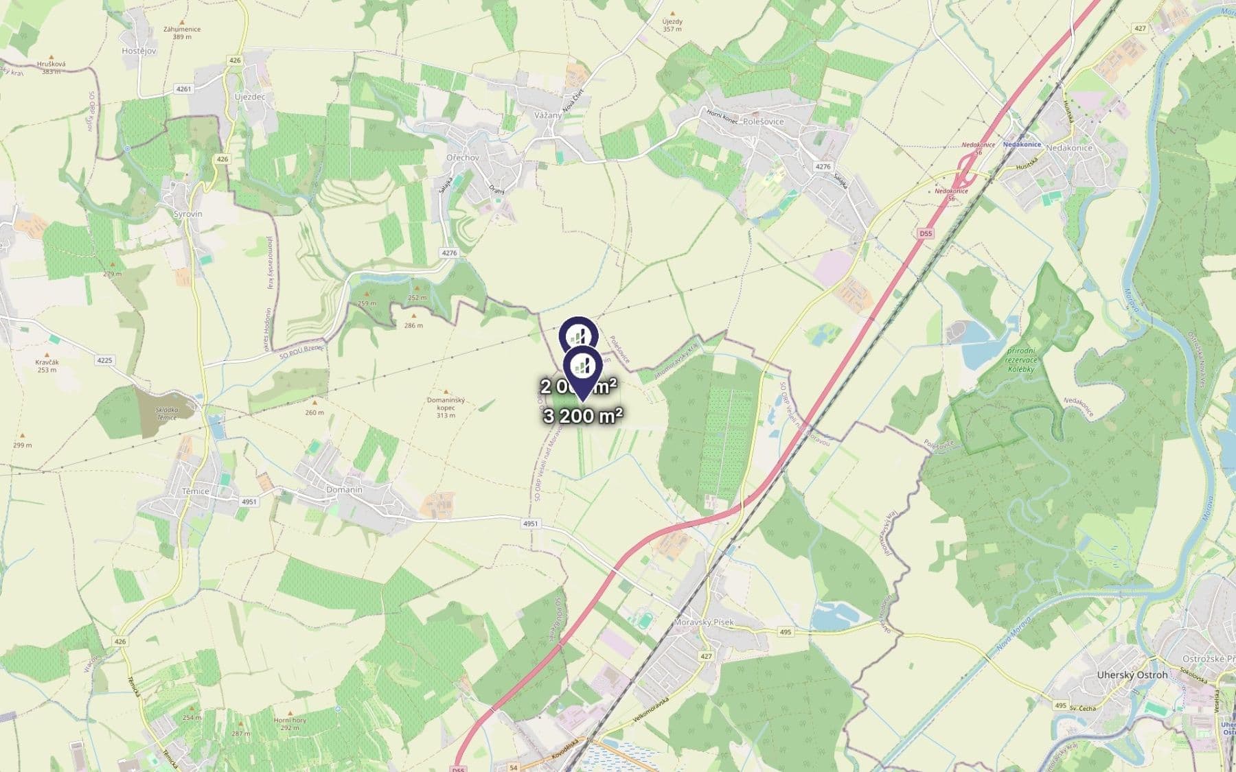 Prodej pozemku 5.201 m², Moravský Písek, Jihomoravský kraj Prodej pozemku 5.201 m², Moravský Písek, Jihomoravský kraj