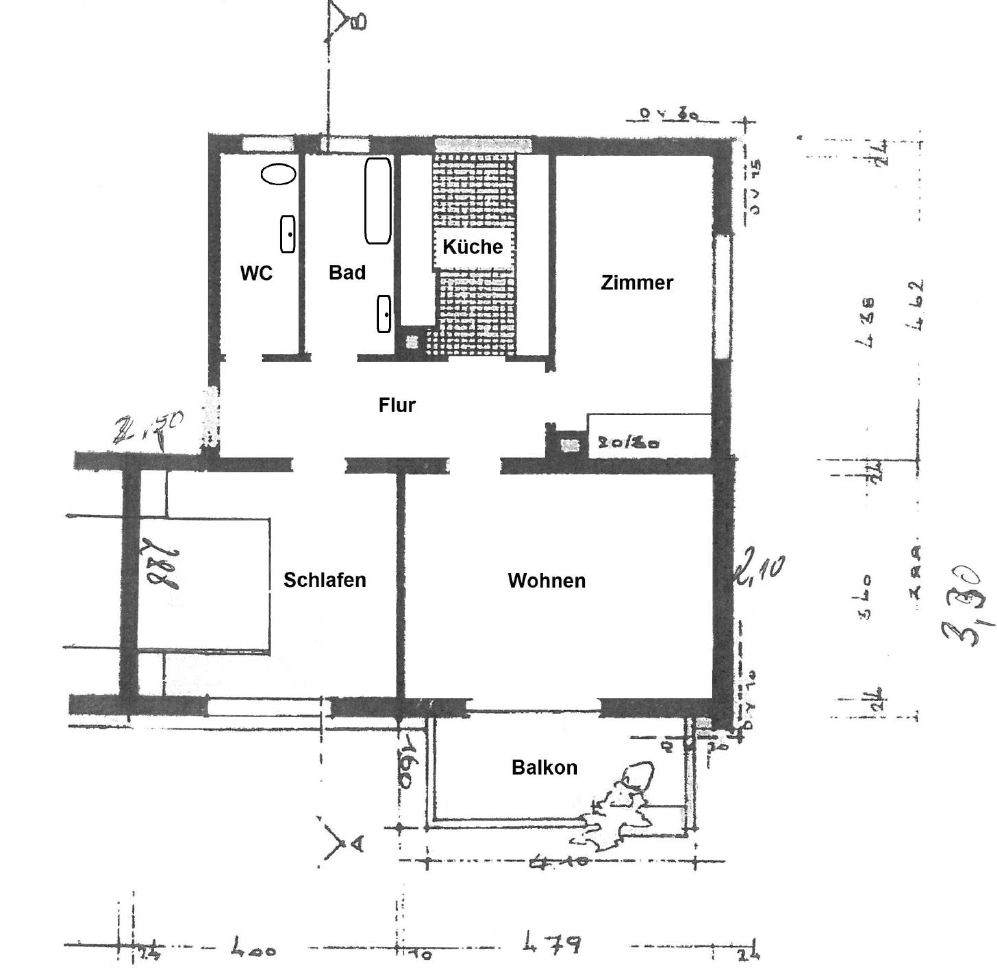 Pronájem bytu 3+1 62 m², Goethestraße 3, Hechingen, Bádensko-Württembersko Pronájem bytu 3+1 62 m², Goethestraße 3, Hechingen, Bádensko-Württembersko