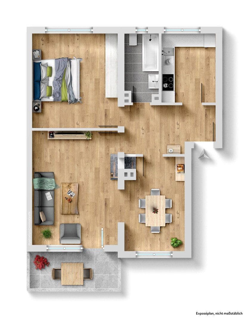 Pronájem bytu 3+1 68 m², Brabanterstr. 14, Kerpen, Severní Porýní-Vestfálsko Pronájem bytu 3+1 68 m², Brabanterstr. 14, Kerpen, Severní Porýní-Vestfálsko