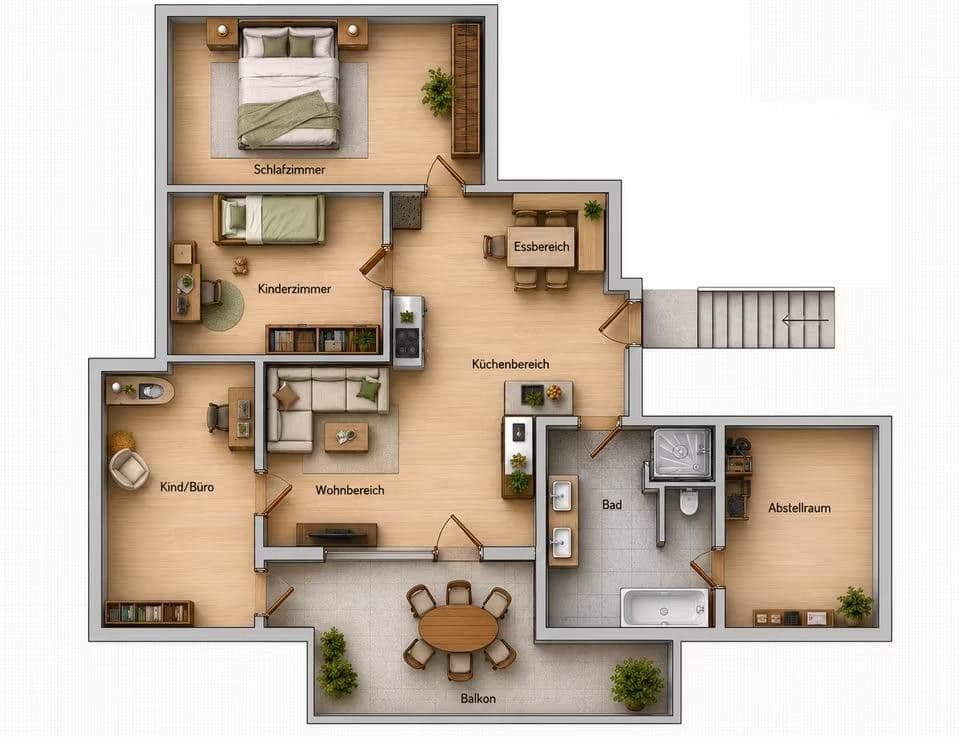 Pronájem bytu 4+1 85 m², Vöhringen, Bádensko-Württembersko Pronájem bytu 4+1 85 m², Vöhringen, Bádensko-Württembersko