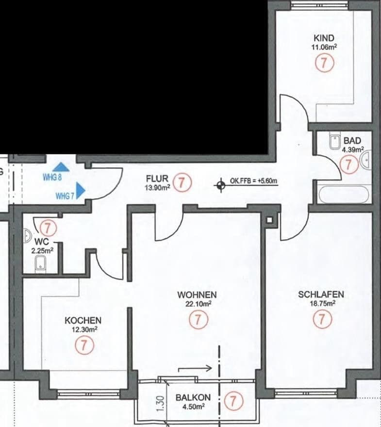 Pronájem bytu 3+1 87 m², Wingertstr. 69, Mannheim, Bádensko-Württembersko Pronájem bytu 3+1 87 m², Wingertstr. 69, Mannheim, Bádensko-Württembersko