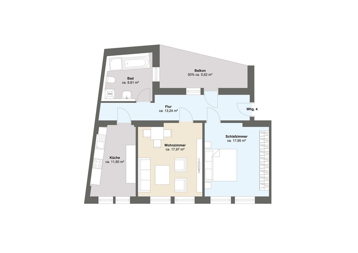 Pronájem bytu 2+1 74 m², Görnische Gasse 28/29, Míšeň, Sasko Pronájem bytu 2+1 74 m², Görnische Gasse 28/29, Míšeň, Sasko