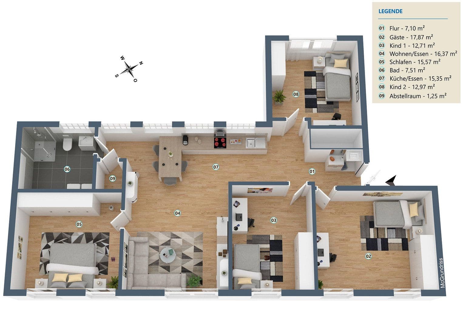 Pronájem bytu 5+1 107 m², Römerstraße 43, Worms, Porýní-Falc Pronájem bytu 5+1 107 m², Römerstraße 43, Worms, Porýní-Falc