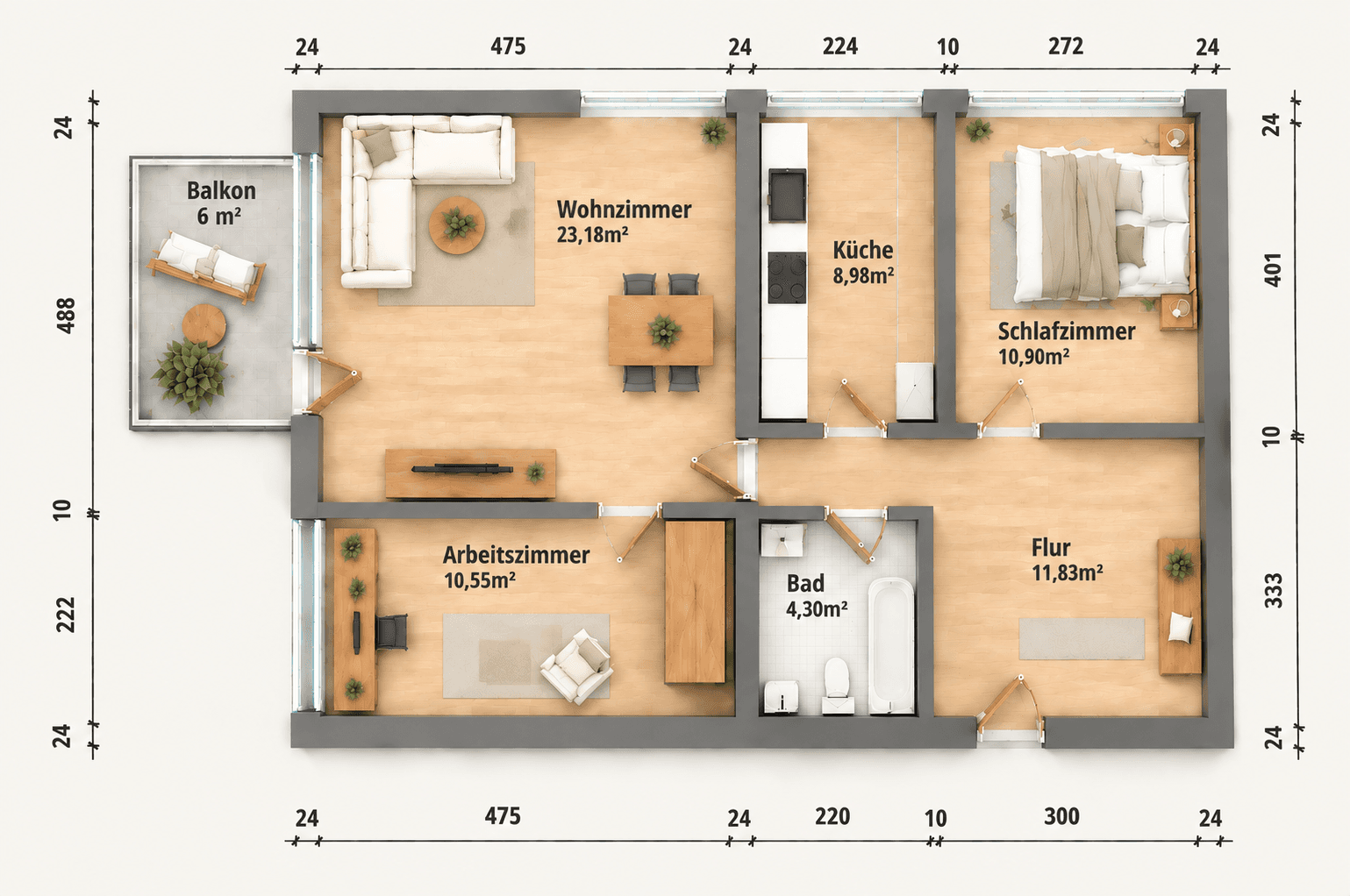 Prodej bytu 3+1 72 m², Gandhistraße 2, Hannover, Dolní Sasko Prodej bytu 3+1 72 m², Gandhistraße 2, Hannover, Dolní Sasko