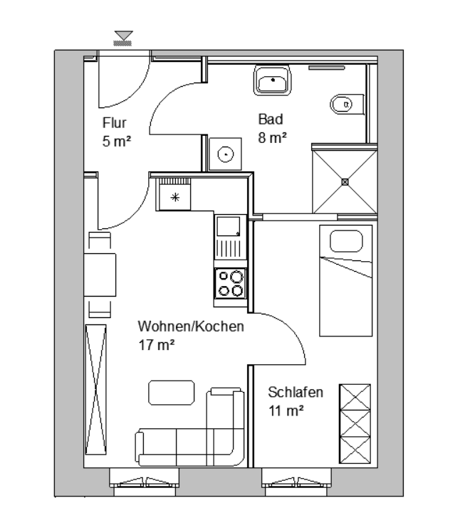 Pronájem bytu 1+1 44 m², Schlaurother Str. 10, Zhořelec, Sasko Pronájem bytu 1+1 44 m², Schlaurother Str. 10, Zhořelec, Sasko