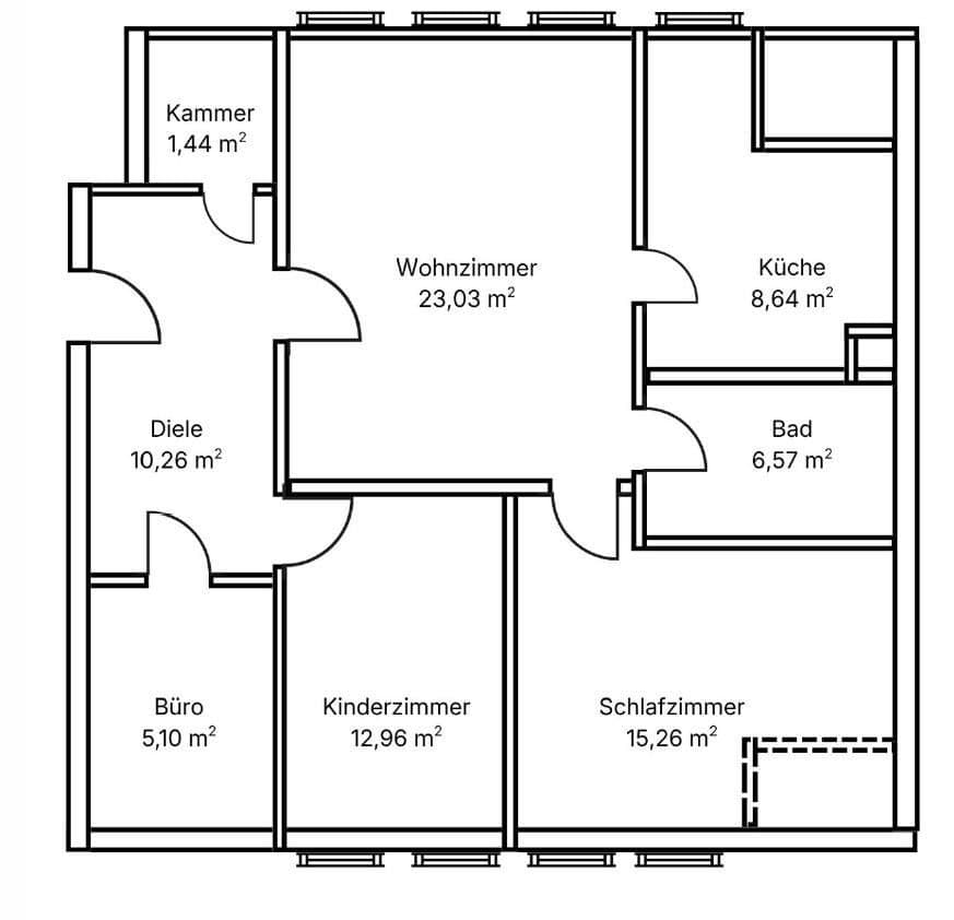 Pronájem bytu 4+1 83 m², Hohenzollernstraße, Koblenz, Porýní-Falc Pronájem bytu 4+1 83 m², Hohenzollernstraße, Koblenz, Porýní-Falc