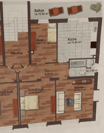 Pronájem bytu 3+1 80 m², Saarbrücker Str., Heusweiler, Země Sársko Pronájem bytu 3+1 80 m², Saarbrücker Str., Heusweiler, Země Sársko
