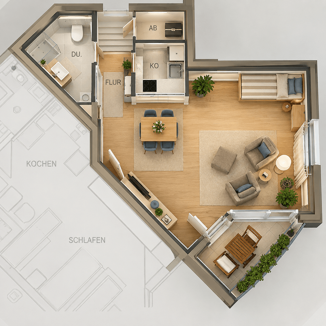 Pronájem bytu 1+1 39 m², Happurger Str. 62, Nürnberg, Bavorsko Pronájem bytu 1+1 39 m², Happurger Str. 62, Nürnberg, Bavorsko