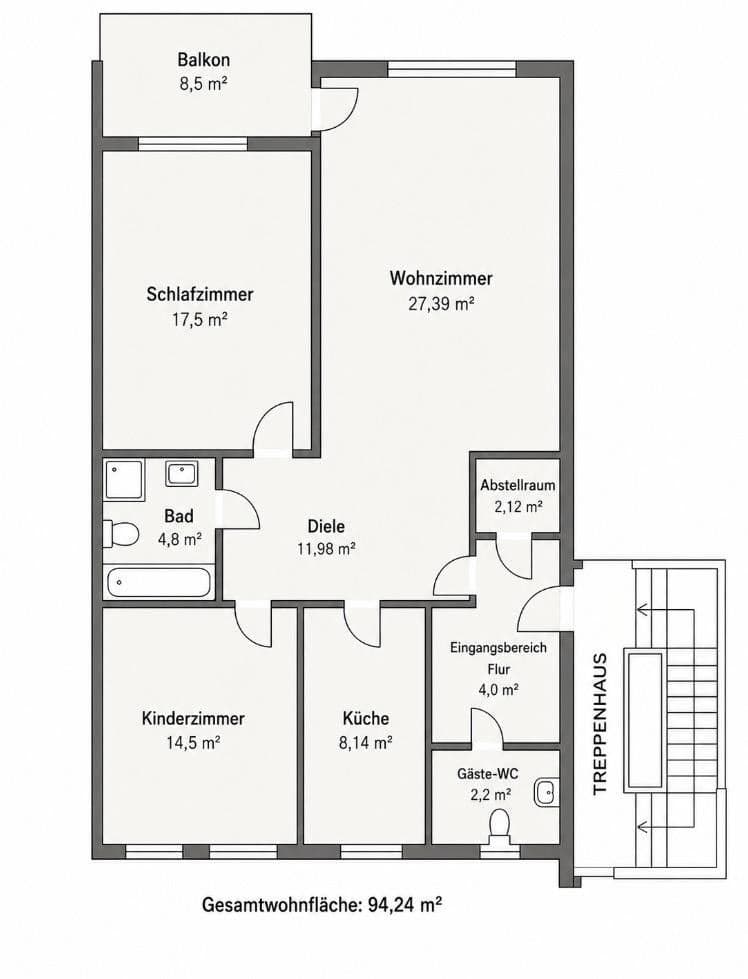 Prodej bytu 3+1 95 m², Jahnstraße 62, Quickborn, Šlesvicko-Holštýnsko Prodej bytu 3+1 95 m², Jahnstraße 62, Quickborn, Šlesvicko-Holštýnsko