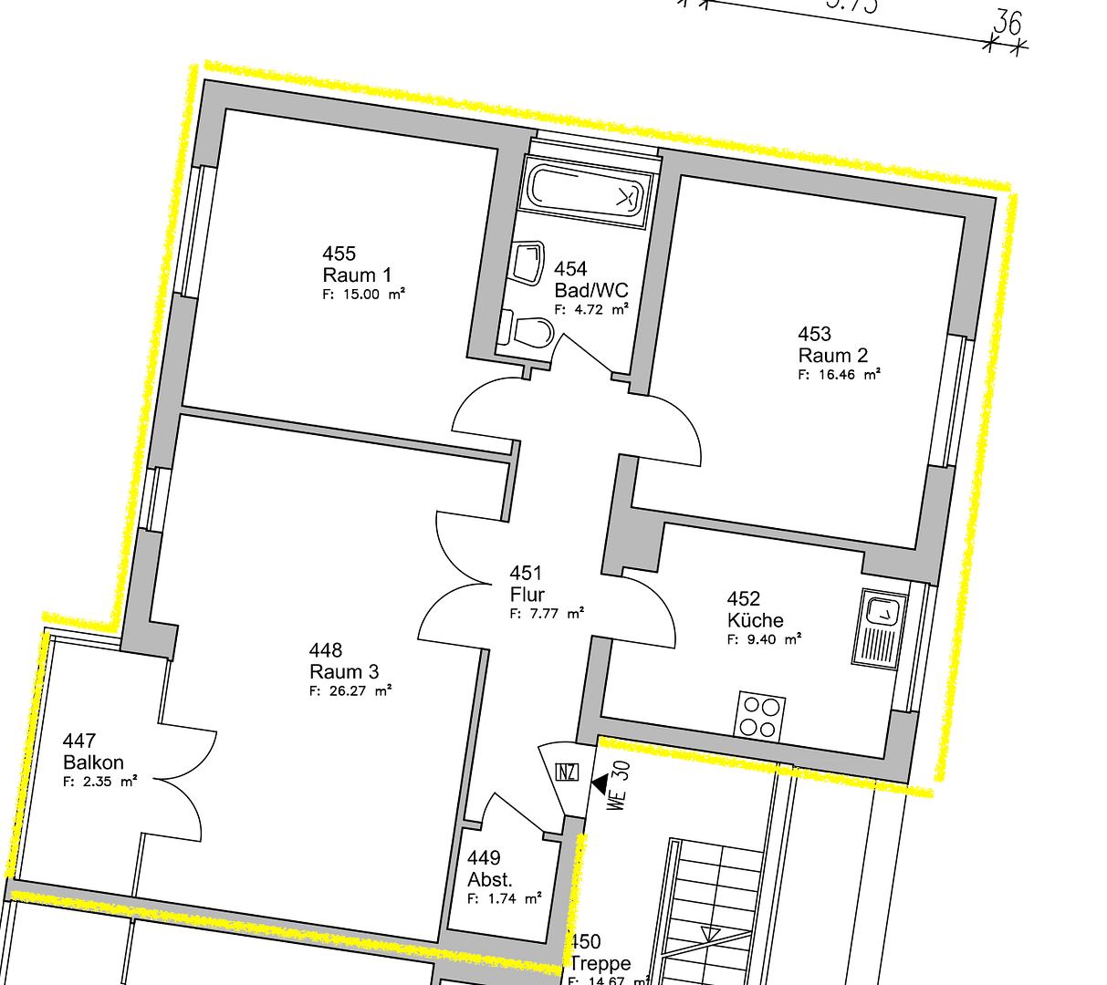 Pronájem bytu 3+1 84 m², Velten, Braniborsko Pronájem bytu 3+1 84 m², Velten, Braniborsko