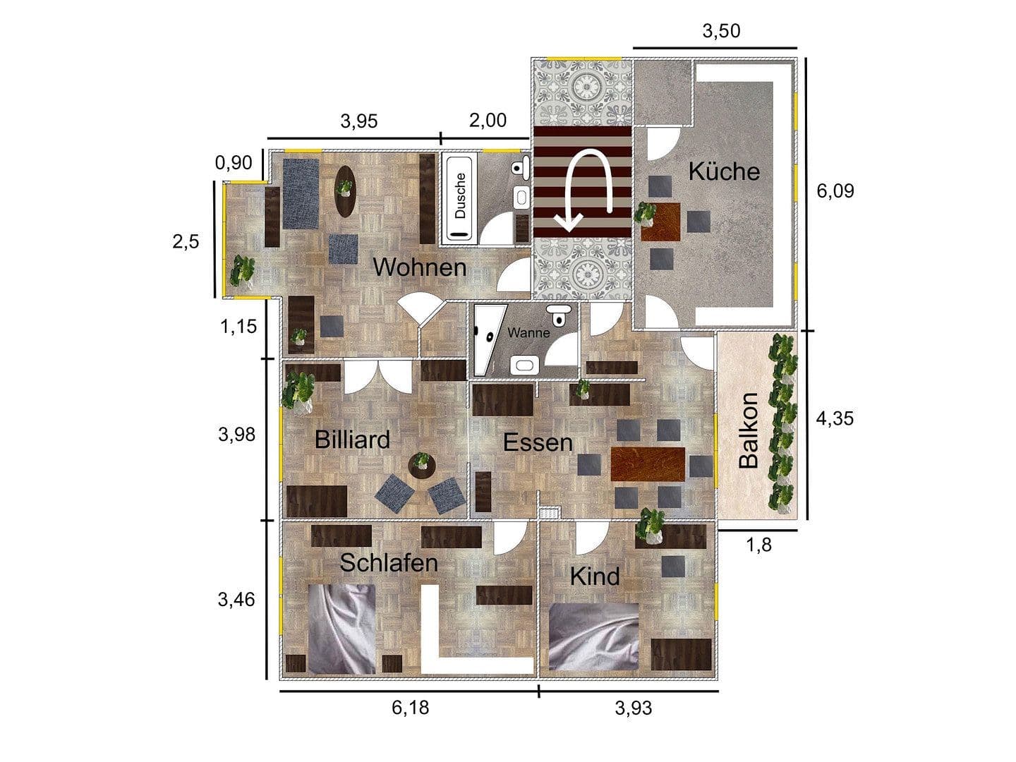 Prodej bytu 5+1 134 m², Auf dem Holte 34, Bochum, Severní Porýní-Vestfálsko Prodej bytu 5+1 134 m², Auf dem Holte 34, Bochum, Severní Porýní-Vestfálsko