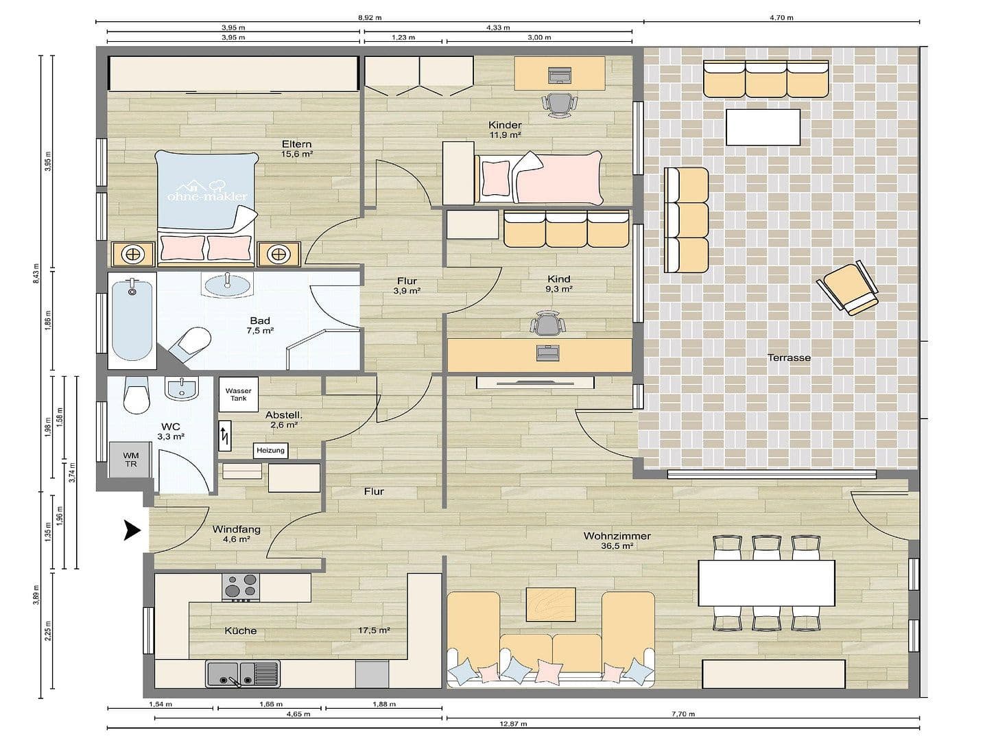 Prodej domu 115 m², pozemek 326 m², Delmenhorst, Dolní Sasko Prodej domu 115 m², pozemek 326 m², Delmenhorst, Dolní Sasko