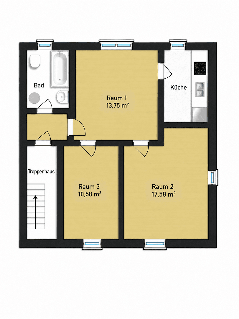Pronájem bytu 3+1 52 m², Im Hagen 6, Castrop-Rauxel, Severní Porýní-Vestfálsko Pronájem bytu 3+1 52 m², Im Hagen 6, Castrop-Rauxel, Severní Porýní-Vestfálsko