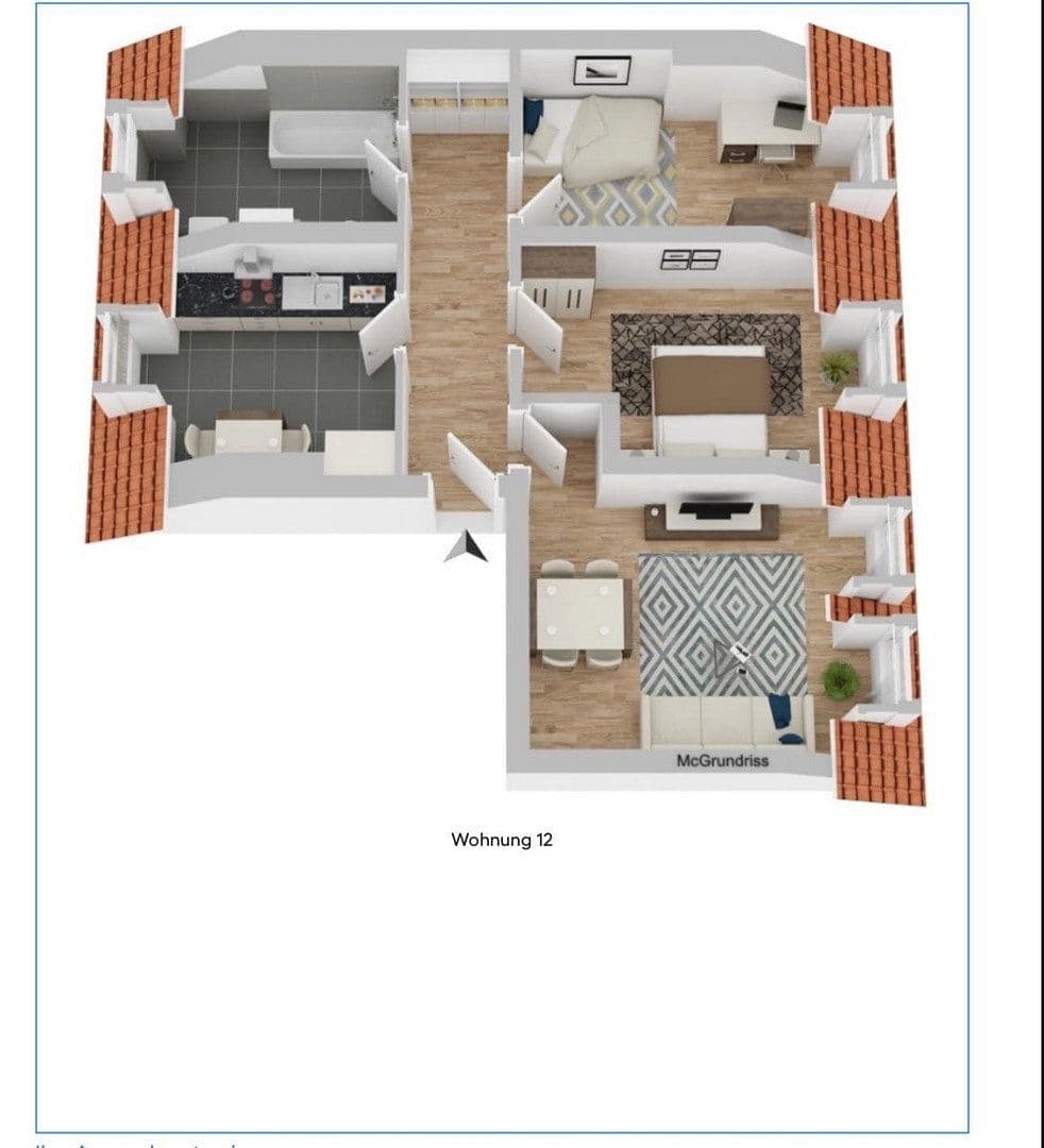 Pronájem bytu 3+1 66 m², Halle Saale, Sasko-Anhaltsko Pronájem bytu 3+1 66 m², Halle Saale, Sasko-Anhaltsko