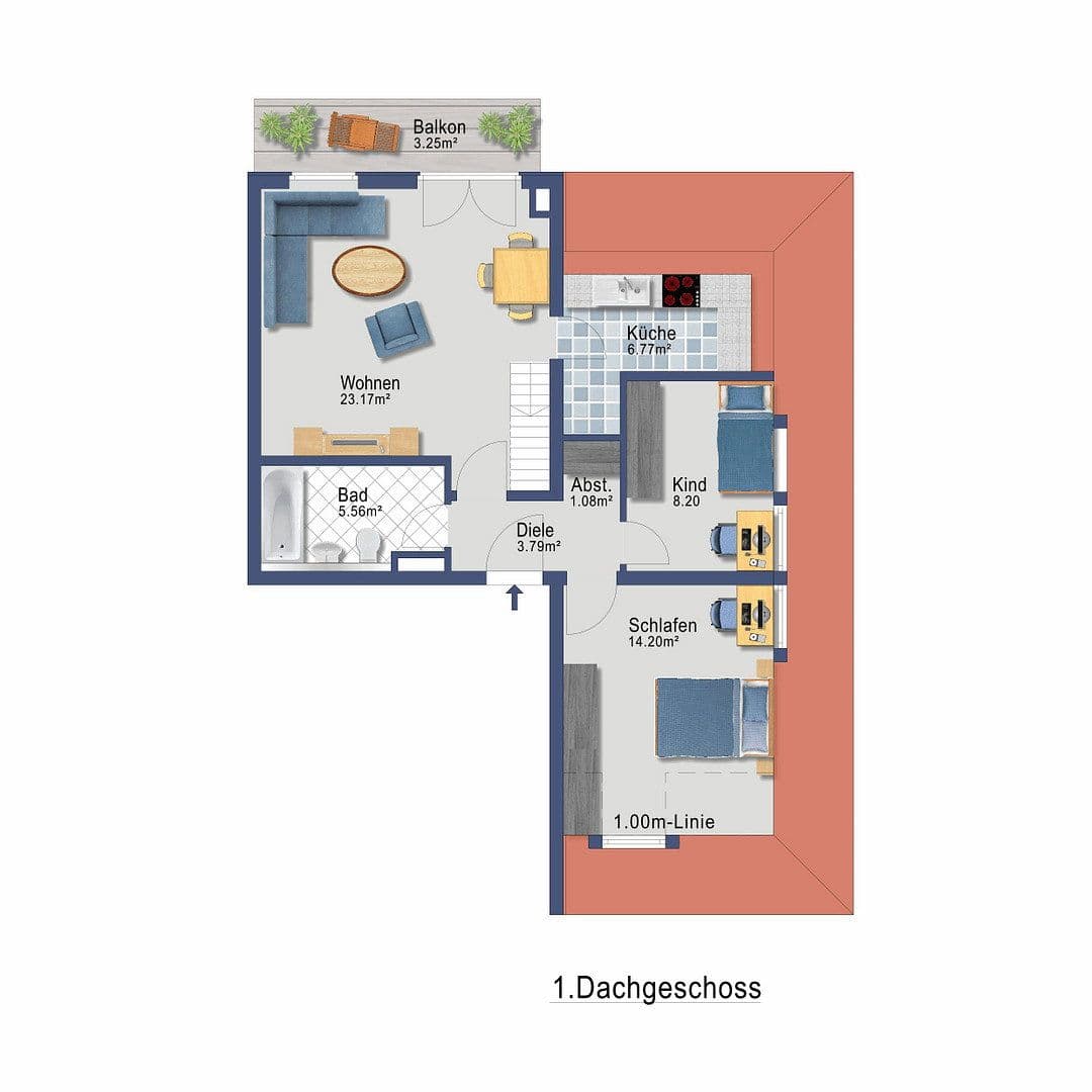 Prodej bytu 3+kk 83 m², Romerstraße 4, Coswig, Sasko Prodej bytu 3+kk 83 m², Romerstraße 4, Coswig, Sasko