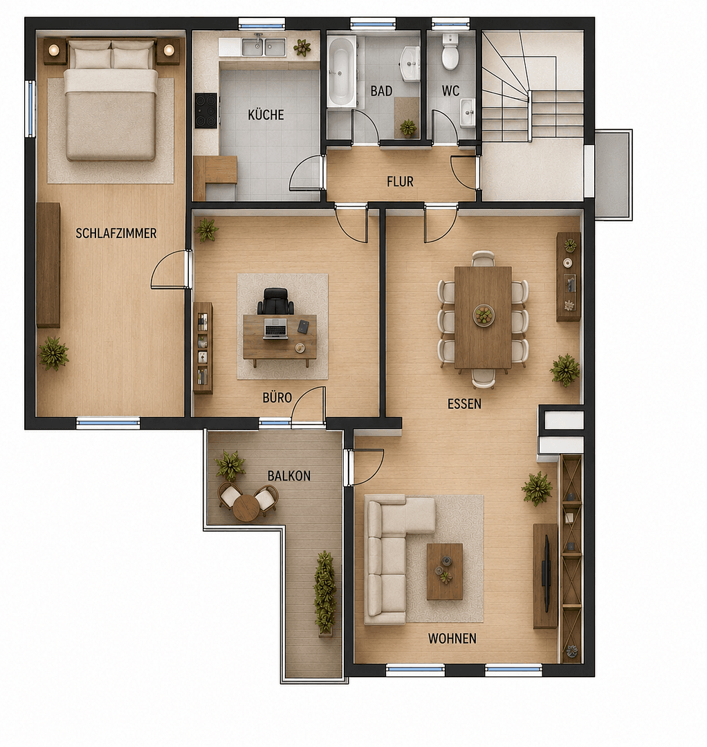 Pronájem bytu 3+1 100 m², Sindelfingen, Bádensko-Württembersko Pronájem bytu 3+1 100 m², Sindelfingen, Bádensko-Württembersko