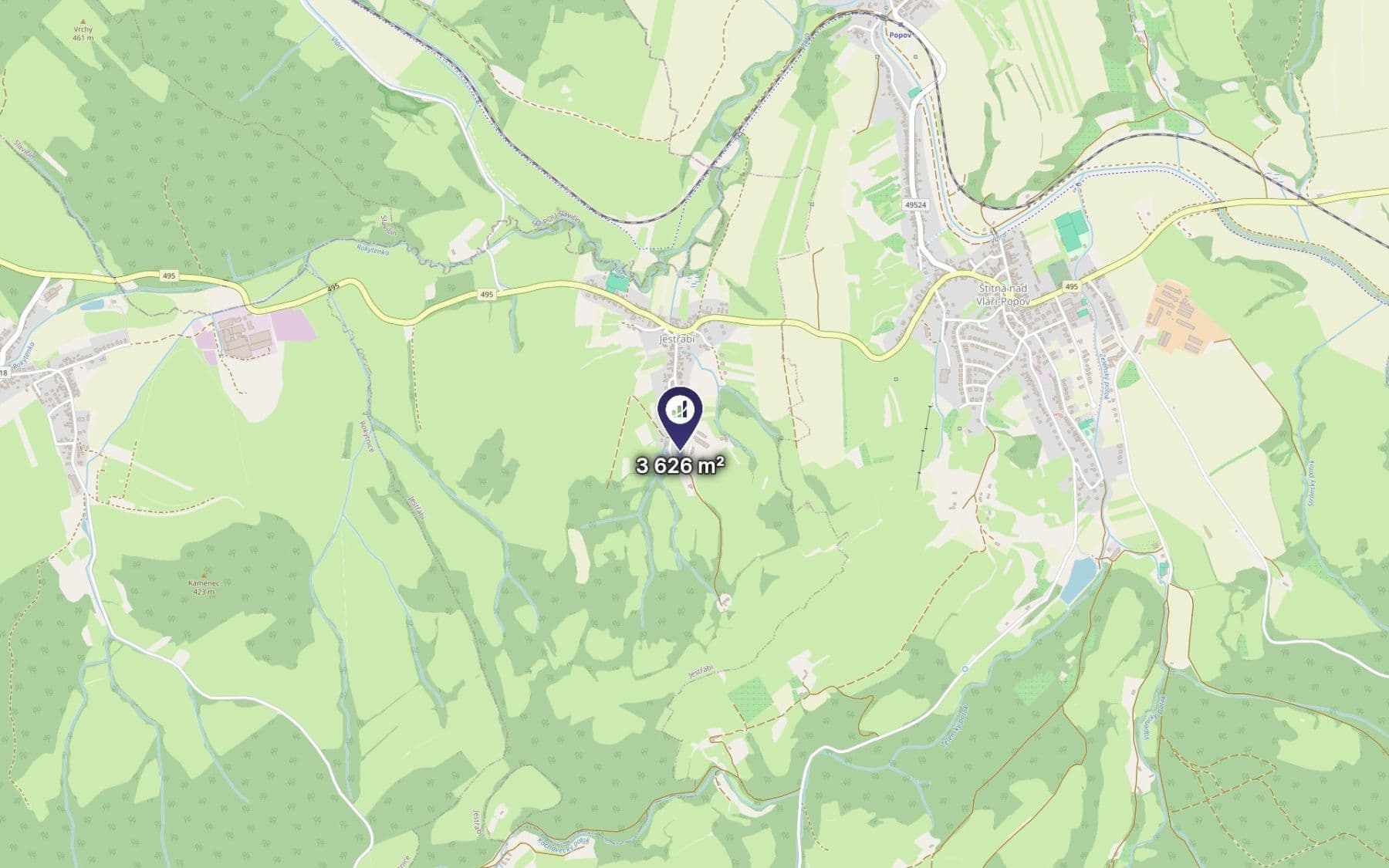 Prodej pozemku 1.813 m², Jestřabí, Zlínský kraj Prodej pozemku 1.813 m², Jestřabí, Zlínský kraj
