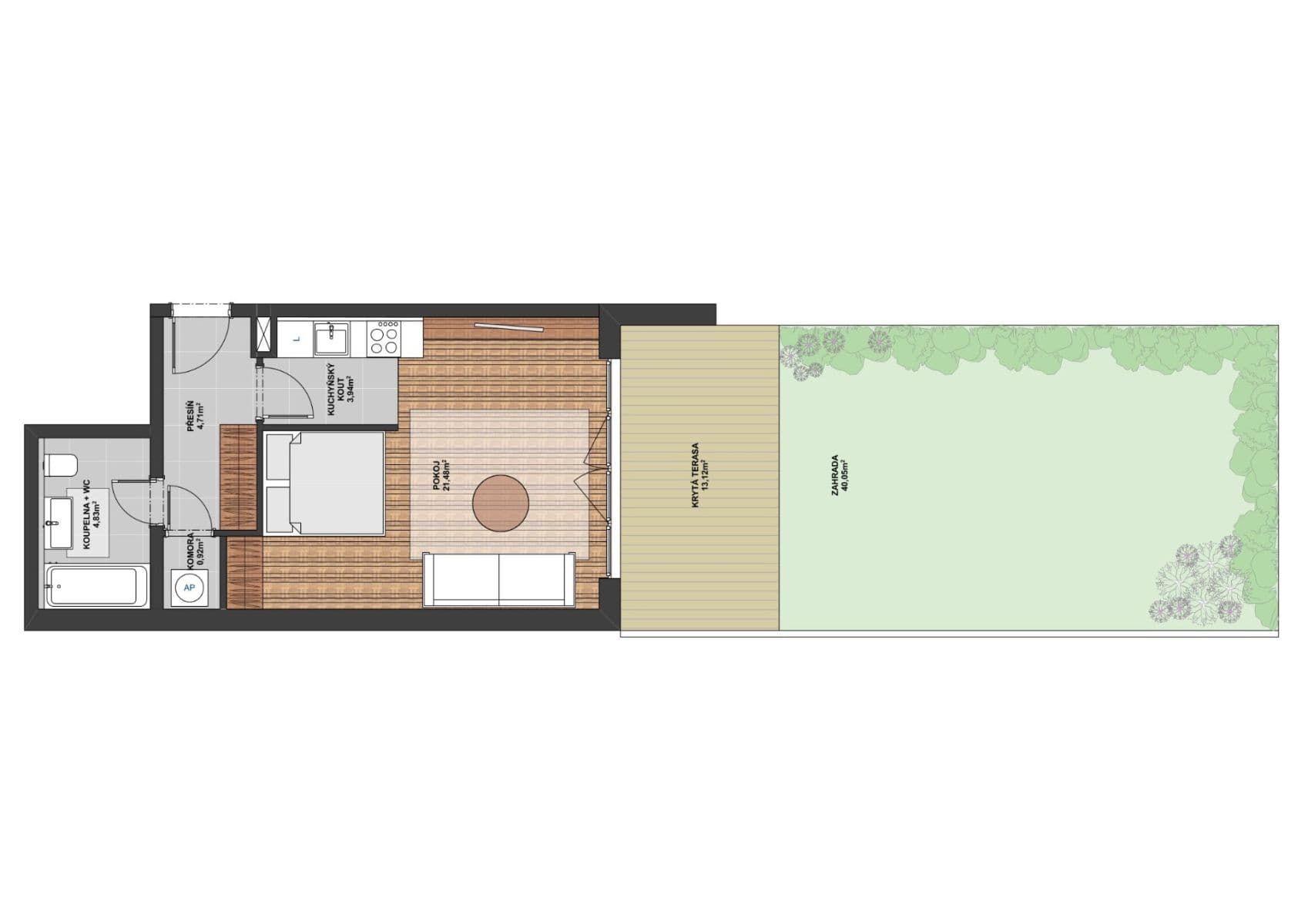 Prodej bytu 1+kk 36 m², Plzeňská, Praha, Praha Prodej bytu 1+kk 36 m², Plzeňská, Praha, Praha