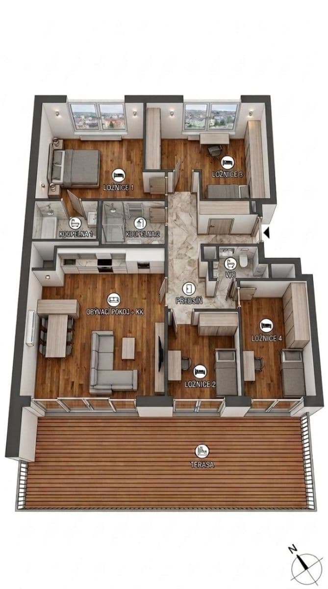 Prodej bytu 5+kk 119 m², Veselovského, Praha, Praha Prodej bytu 5+kk 119 m², Veselovského, Praha, Praha