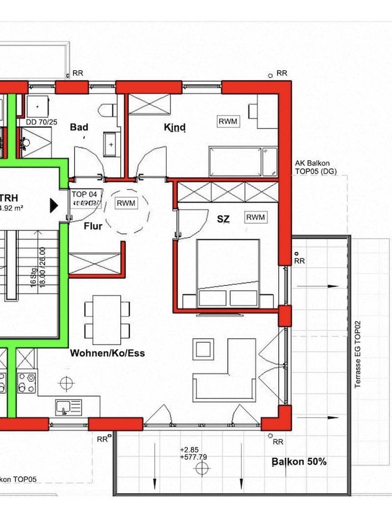 Pronájem bytu 3+1 70 m², Kammererstraße 56, Traunstein, Bavorsko Pronájem bytu 3+1 70 m², Kammererstraße 56, Traunstein, Bavorsko
