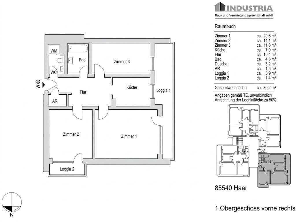 Pronájem bytu 3+1 81 m², Jagdfeldring 60, Haar, Bavorsko Pronájem bytu 3+1 81 m², Jagdfeldring 60, Haar, Bavorsko