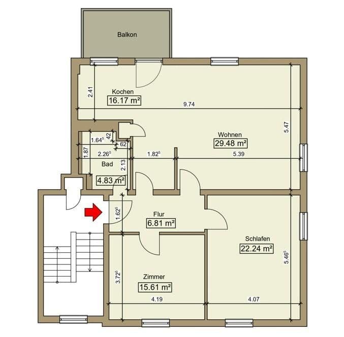 Pronájem bytu 3+1 99 m², Levi-Strauss-Straße 9R, Kitzingen, Bavorsko Pronájem bytu 3+1 99 m², Levi-Strauss-Straße 9R, Kitzingen, Bavorsko