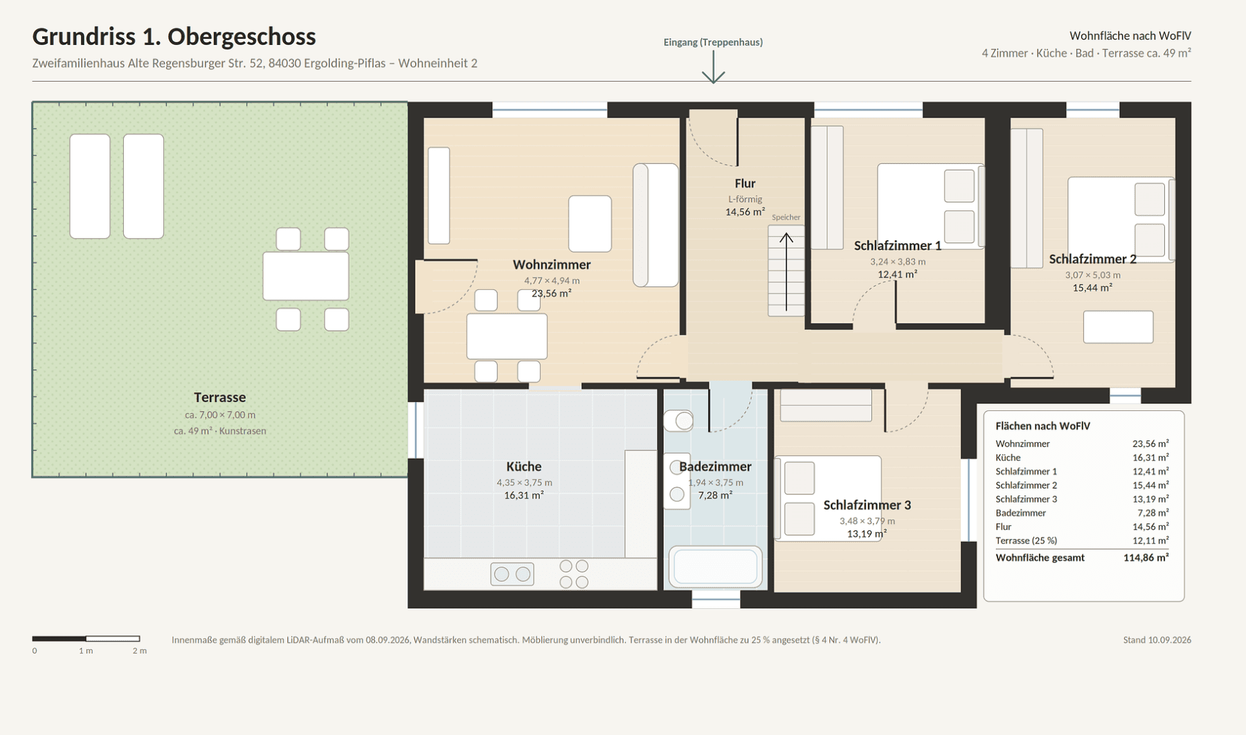 Pronájem bytu 5+1 115 m², Ergolding, Bavorsko Pronájem bytu 5+1 115 m², Ergolding, Bavorsko