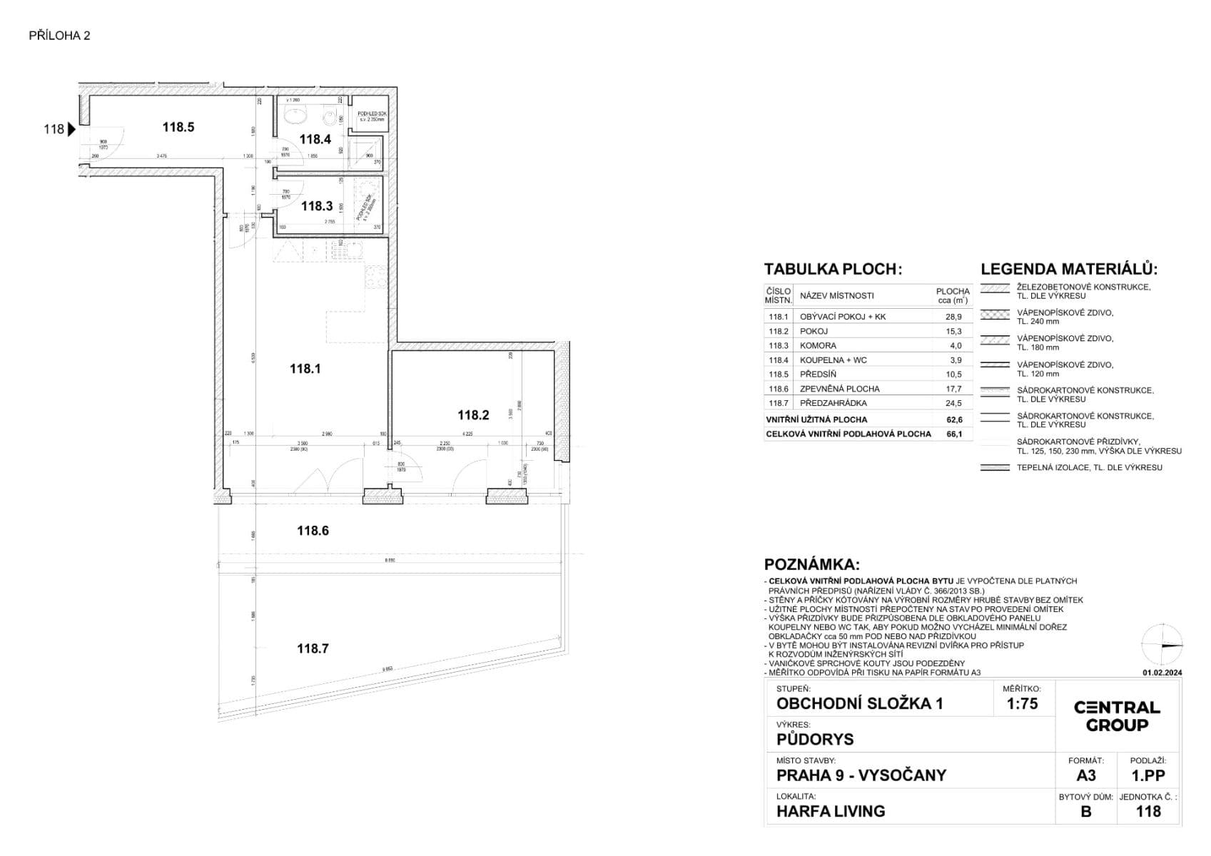Pronájem bytu 2+kk 66 m², Gerstelova, Praha, Praha Pronájem bytu 2+kk 66 m², Gerstelova, Praha, Praha