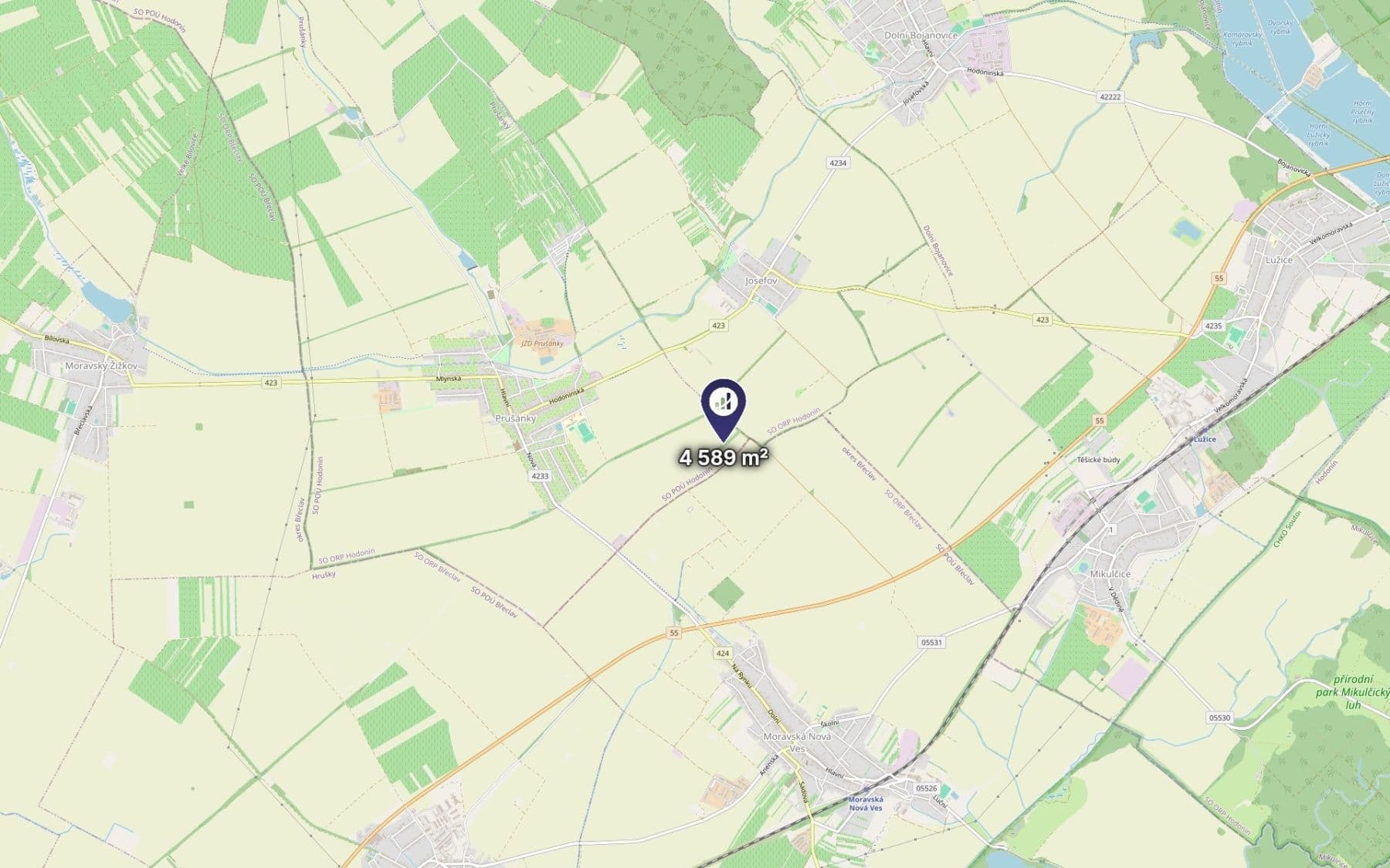 Prodej pozemku 2.295 m², Prušánky, Jihomoravský kraj Prodej pozemku 2.295 m², Prušánky, Jihomoravský kraj