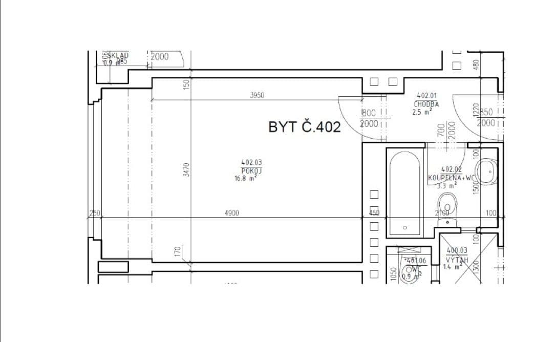 Pronájem bytu 1+kk 23 m², Patočkova, Praha, Praha Pronájem bytu 1+kk 23 m², Patočkova, Praha, Praha