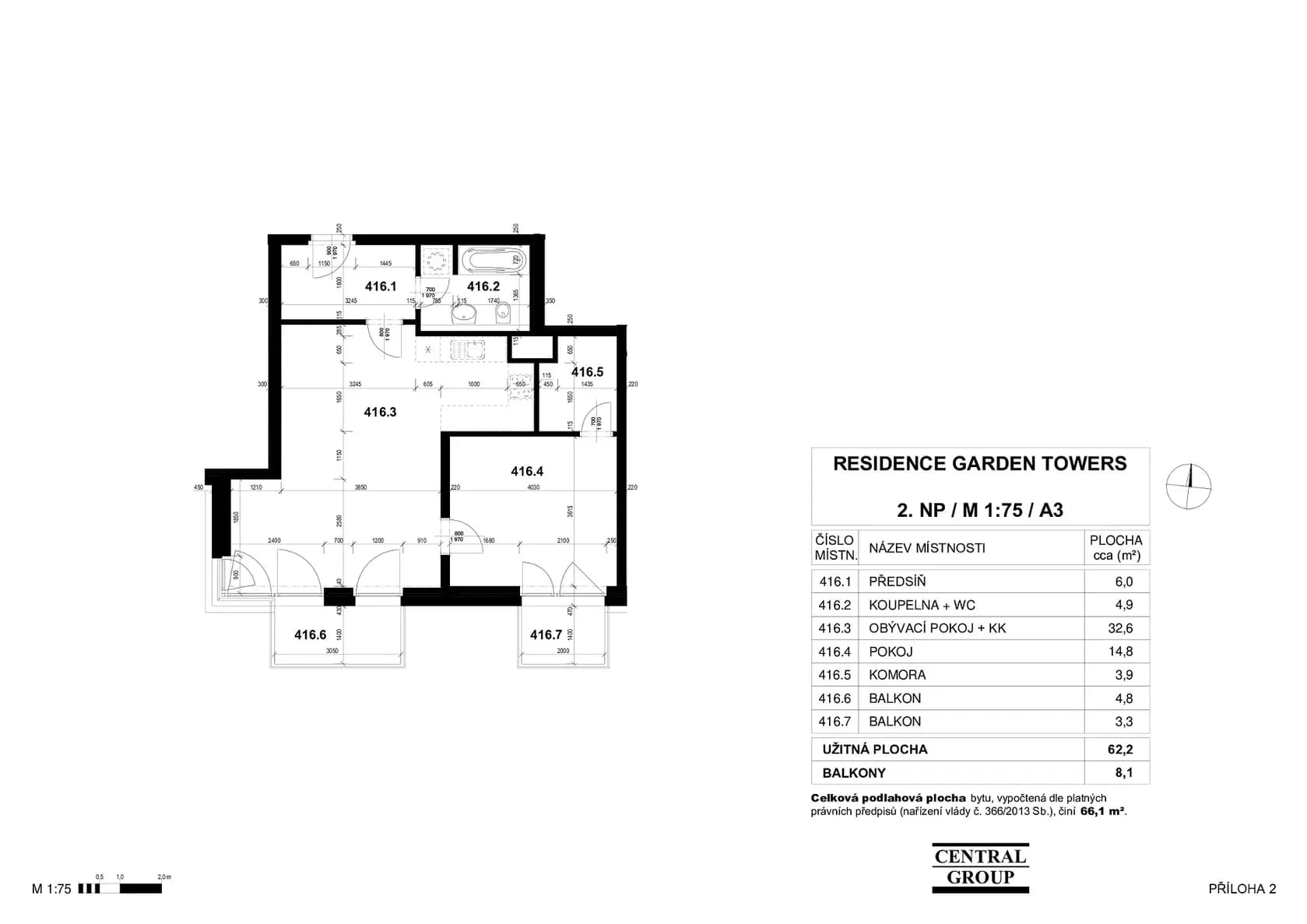 Pronájem bytu 2+kk 66 m², Olšanská, Praha, Praha Pronájem bytu 2+kk 66 m², Olšanská, Praha, Praha