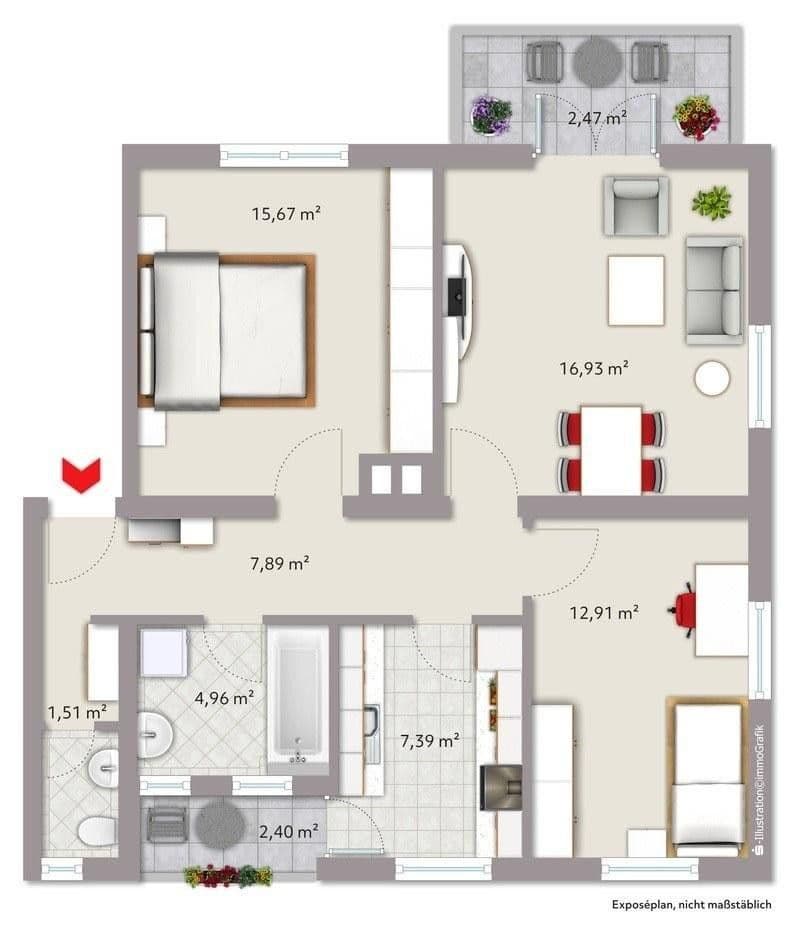 Prodej bytu 3+1 72 m², Schlachthofstraße 17, Memmingen, Bavorsko Prodej bytu 3+1 72 m², Schlachthofstraße 17, Memmingen, Bavorsko