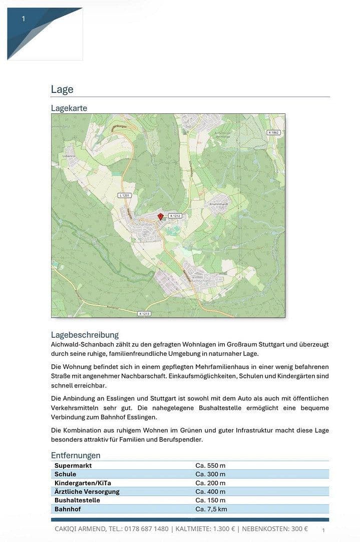 Pronájem bytu 4+1 89 m², Albstraße 21, Aichwald, Bádensko-Württembersko Pronájem bytu 4+1 89 m², Albstraße 21, Aichwald, Bádensko-Württembersko