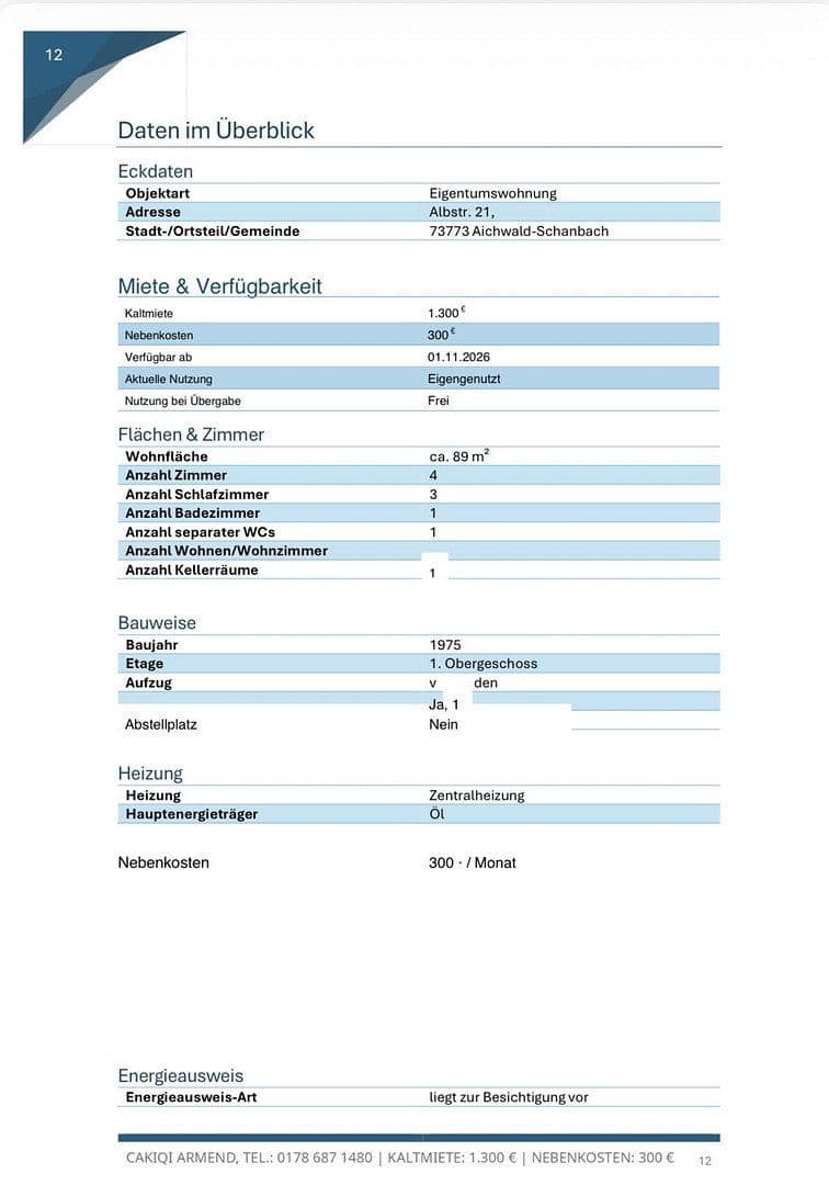 Pronájem bytu 4+1 89 m², Albstraße 21, Aichwald, Bádensko-Württembersko Pronájem bytu 4+1 89 m², Albstraße 21, Aichwald, Bádensko-Württembersko