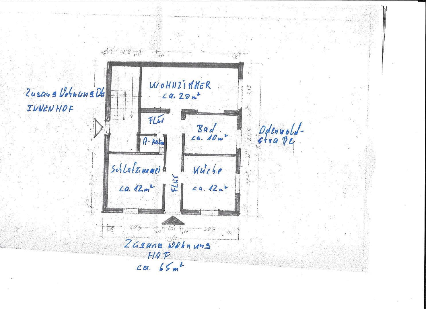 Pronájem bytu 2+1 65 m², Odenwaldstraße 39, Otzberg, Hessen Pronájem bytu 2+1 65 m², Odenwaldstraße 39, Otzberg, Hessen