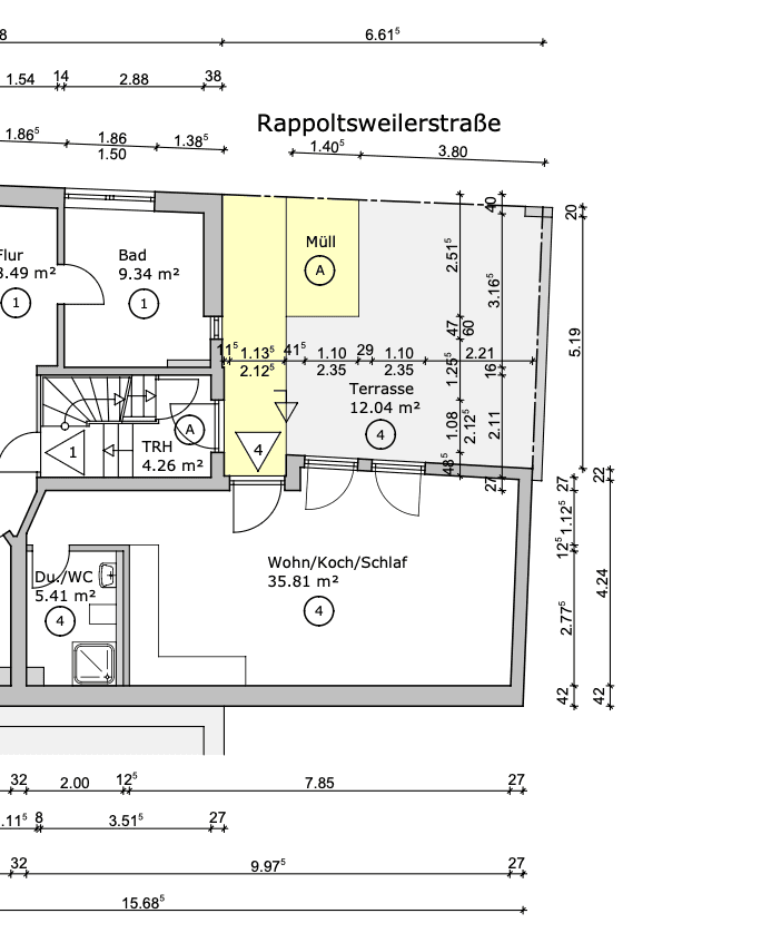 Pronájem bytu 1+1 54 m², Friedrichsfeld, Bádensko-Württembersko Pronájem bytu 1+1 54 m², Friedrichsfeld, Bádensko-Württembersko