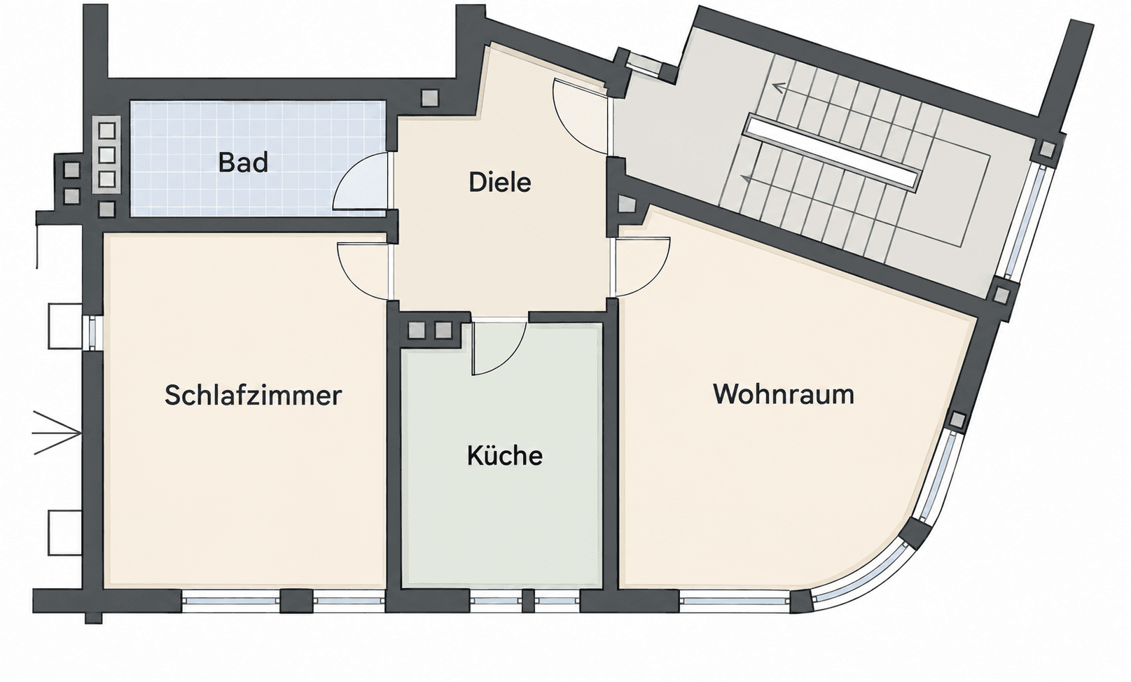 Pronájem bytu 2+kk 51 m², Frohnhauserstraße 137, Essen, Severní Porýní-Vestfálsko Pronájem bytu 2+kk 51 m², Frohnhauserstraße 137, Essen, Severní Porýní-Vestfálsko