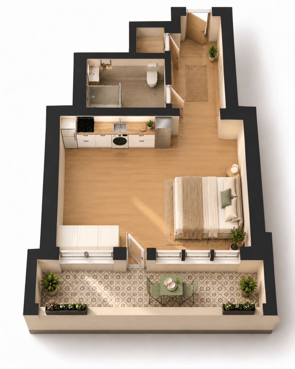 Pronájem bytu 1+kk 38 m², Jičínská, Praha, Praha Pronájem bytu 1+kk 38 m², Jičínská, Praha, Praha