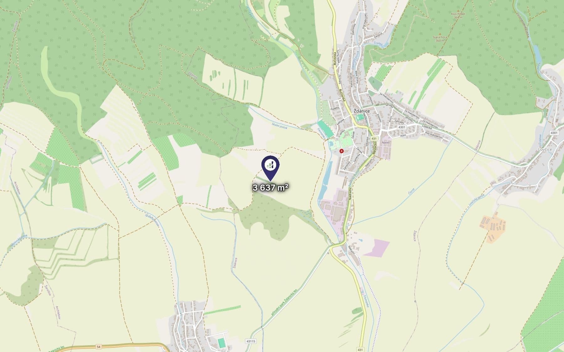 Prodej pozemku 1.819 m², Ždánice, Jihomoravský kraj Prodej pozemku 1.819 m², Ždánice, Jihomoravský kraj