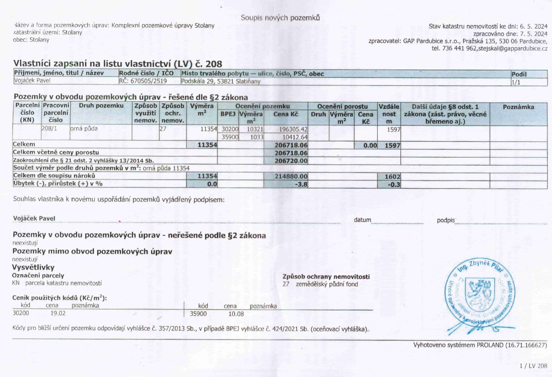 Prodej pozemku 11.354 m², Stolany, Pardubický kraj Prodej pozemku 11.354 m², Stolany, Pardubický kraj