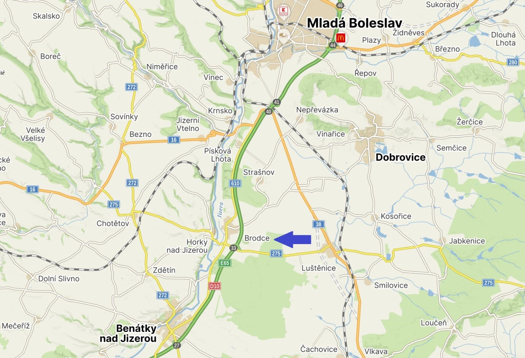 Prodej pozemku 9.906 m², Brodce, Středočeský kraj Prodej pozemku 9.906 m², Brodce, Středočeský kraj
