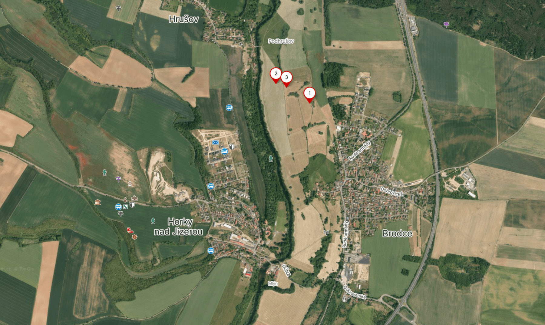 Prodej pozemku 6.928 m², Brodce, Středočeský kraj Prodej pozemku 6.928 m², Brodce, Středočeský kraj