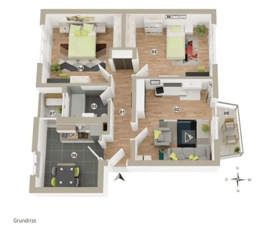Pronájem bytu 3+1 73 m², Vogesenstraße 10, Müllheim im Markgräflerland, Bádensko-Württembersko Pronájem bytu 3+1 73 m², Vogesenstraße 10, Müllheim im Markgräflerland, Bádensko-Württembersko