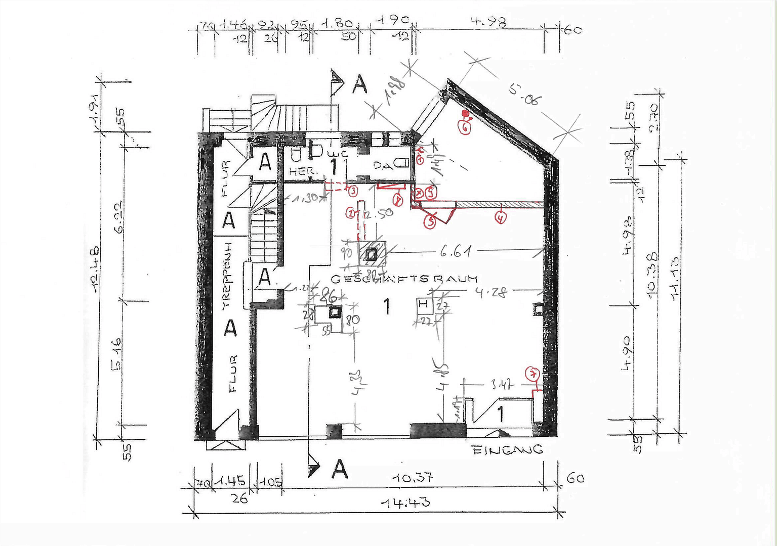 Pronájem nebytového prostoru 122 m², Fröhnstraße 61, Pirmasens, Porýní-Falc Pronájem nebytového prostoru 122 m², Fröhnstraße 61, Pirmasens, Porýní-Falc
