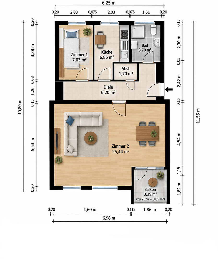 Prodej bytu 2+1 53 m², Berlin, Berlín Prodej bytu 2+1 53 m², Berlin, Berlín