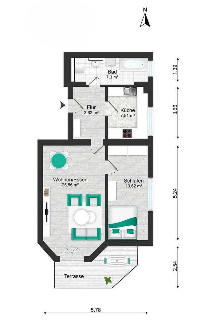Pronájem bytu 2+1 61 m², Brandvorwerkstraße 72, Leipzig, Sasko Pronájem bytu 2+1 61 m², Brandvorwerkstraße 72, Leipzig, Sasko
