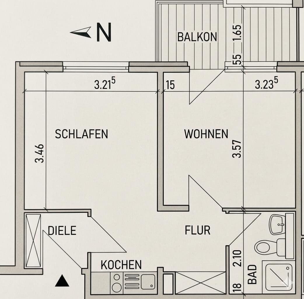 Prodej bytu 2+1 38 m², Magdeburgerstraße 10, Konstanz, Bádensko-Württembersko Prodej bytu 2+1 38 m², Magdeburgerstraße 10, Konstanz, Bádensko-Württembersko