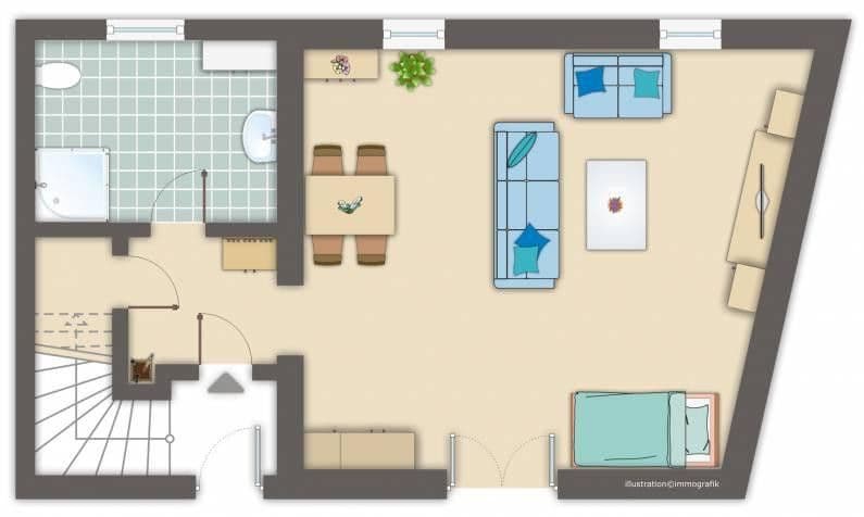 Pronájem bytu 1+1 42 m², Burglahr, Porýní-Falc Pronájem bytu 1+1 42 m², Burglahr, Porýní-Falc